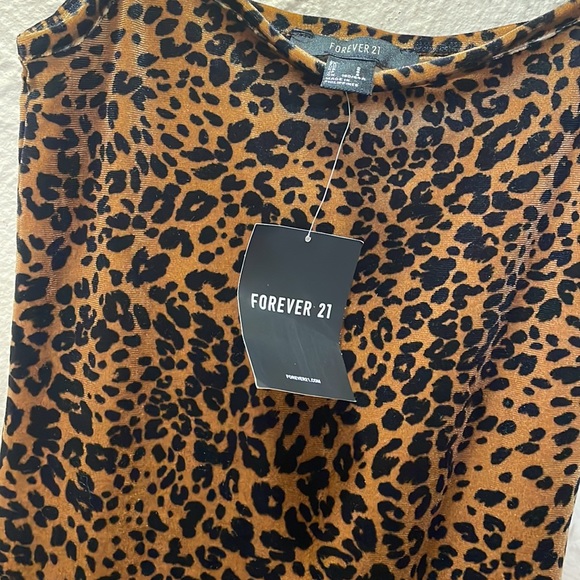 NWT Leopard Spaghetti Strap Bodysuit - Picture 9 of 10